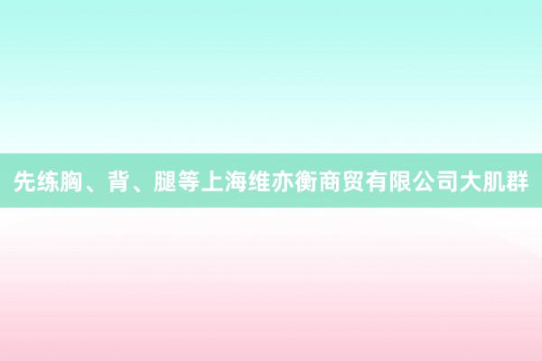 先练胸、背、腿等上海维亦衡商贸有限公司大肌群